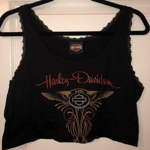 Vintage Harley Davidson Crop Tank Top